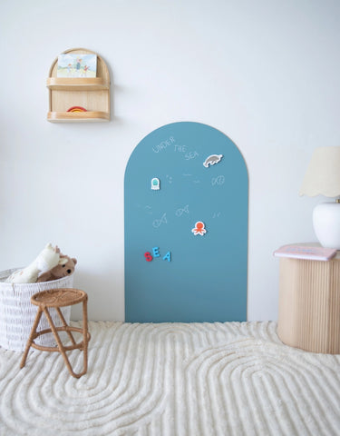 Teal Magnetic Drawing Wall Decal